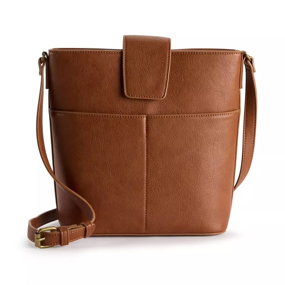 Brown Leather Crossbody Bag with Adjustable Strap